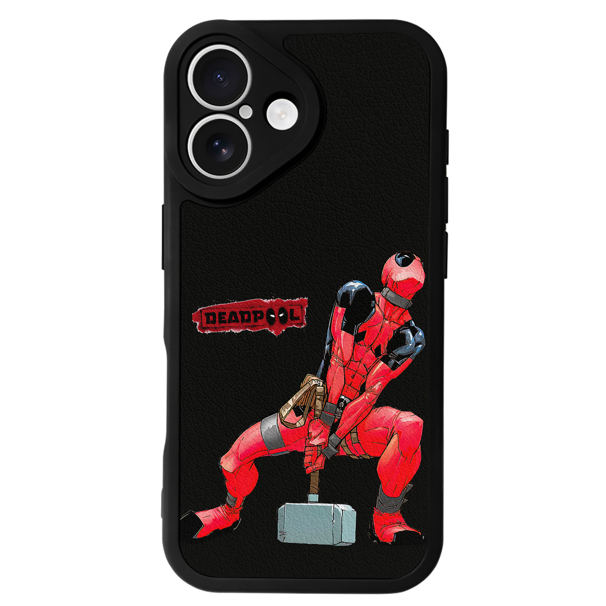（画像用） Deadpool デッドプール 【iPhone 16シリーズ対応】シリコンスマホケース（レザー調） 材質：シリコン